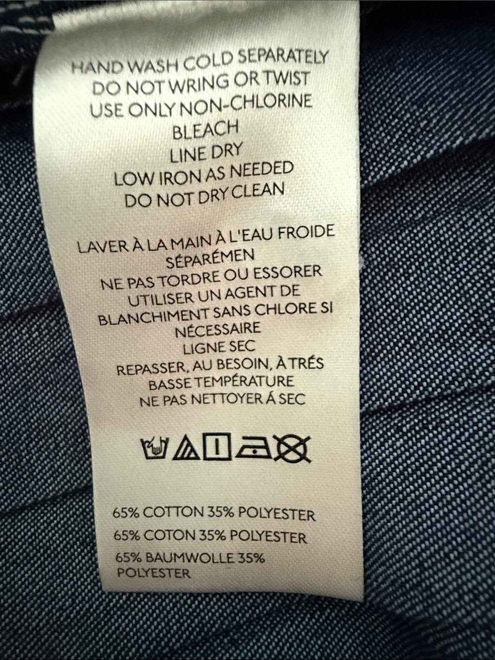 Pilcro Navy Pleated Camisole with White Topstitching and Black Straps - Picture 7 of 7